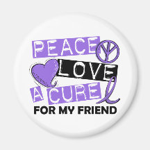 Peace Love Cure H Lymphoma Friend Fridge Magnets