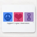 Peace Love Cure Lupus mousepads