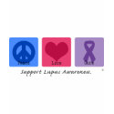 Peace Love Cure Lupus t-shirts