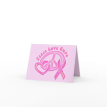 Peace Love Cure Note Card