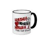 Peace Love Cure Sickle Cell Disease Coffee Mugs