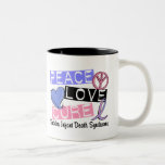 Peace Love Cure SIDS Sudden Infant Death Syndrome Coffee Mugs