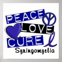 Peace Love Cure Syringomyelia Print
