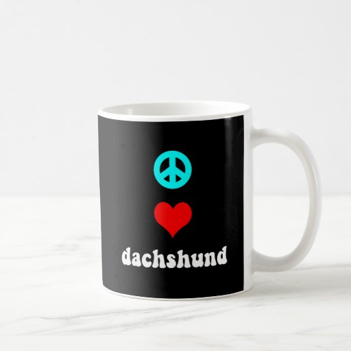 Peace love Dachshund Coffee Mugs