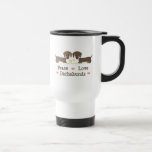Peace Love Dachshunds Travel Mug