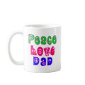 Peace Love Dad Gifts mugs