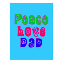 Peace Love Dad Gifts Postcards