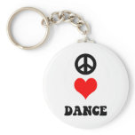 Peace Love Dance keychains