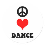 Peace Love Dance stickers