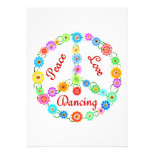 Peace Love Dancing Invite