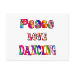 Peace Love Dancing Postcards