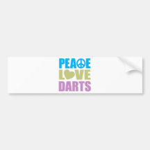 Peace Love Darts Bumper Sticker