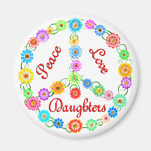 Peace Love Daughters Fridge Magnets