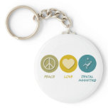 Peace Love Dental Assisting keychains