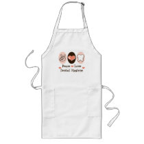 Peace Love Dental Hygiene Apron