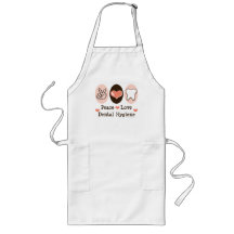 Peace Love Dental Hygiene Apron