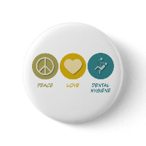 Peace Love Dental Hygiene Buttons