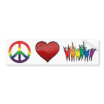 Peace Love Diversity bumper stickers