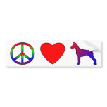 Peace Love Doberman Pinschers Bumper Sticker bumper stickers