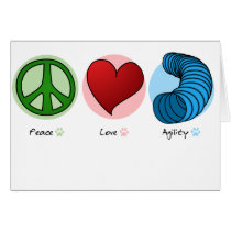 Peace Love & Dog Agility Card