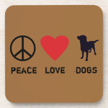 Peace Love Dogs Beverage Coaster