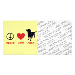Peace Love Dogs Customized Photo Card