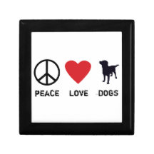 Peace Love Dogs Jewelry Box