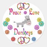 PEACE LOVE DONKEYS STICKERS