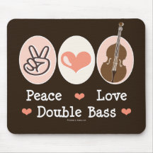 Peace Love Double Bass Mousepad