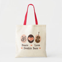 Peace Love Double Bass Music Bag