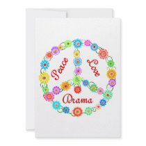Peace Love Drama Personalised Announcements