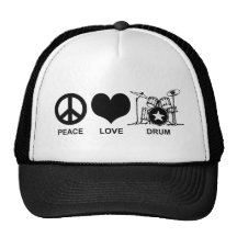 Peace Love Drum Trucker Hat