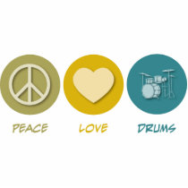 Peace Love Drums Photo Sculpture