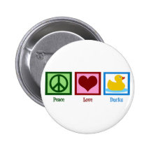 Peace Love Ducks Button