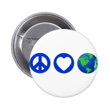 Peace Love Earth Buttons
