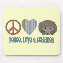 Peace Love Echidnas Mouse Mats