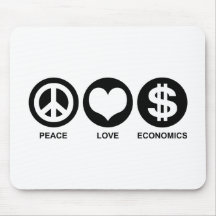 Peace Love Economics Mousepads