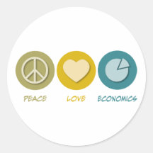 Peace Love Economics Sticker