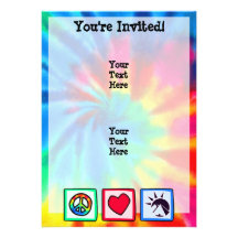 Peace, Love, Egyptians Personalised Invitation