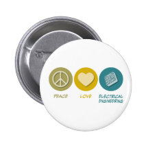 Peace Love Electrical Engineering Buttons