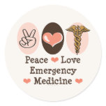 Peace Love Emergency Medicine Stickers