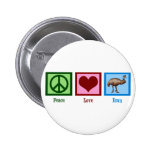 Peace Love Emu Pinback Buttons