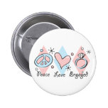 Peace Love Engaged Pinback Buttons