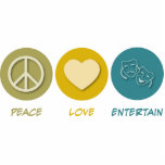 Peace Love Entertain photo sculptures