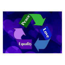 Peace Love Equality Business Card Template