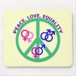 Peace, Love, Equality mousepads