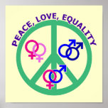 peace, love, equality posters