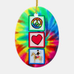 Peace, Love, Equestrian Ornaments