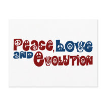 Peace Love Evolution Post Cards