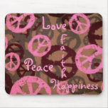 Peace Love Faith Happiness-Mousepad
